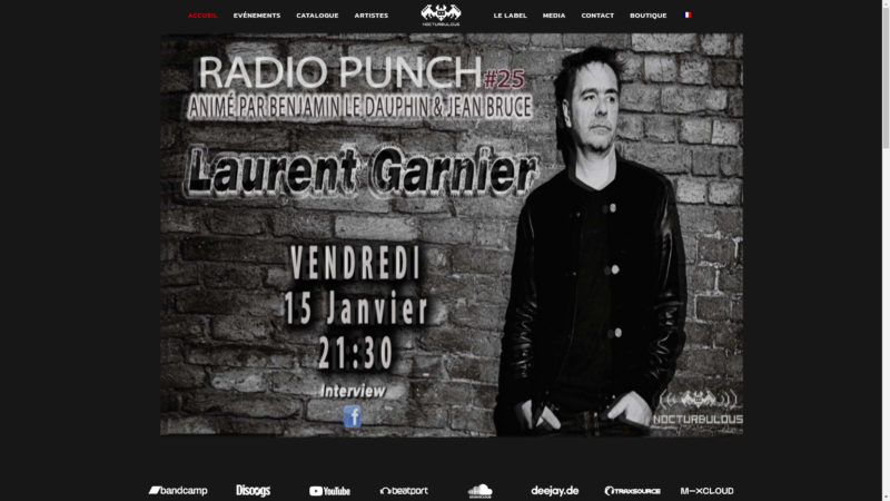 Capture d'écran du site internet de Nocturbulous Records