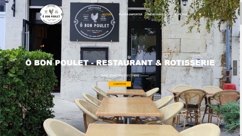 Capture d'écran de la boutique en ligne du restaurant-rôtisserie Ô Bon Poulet Frenchkraft à St Jean d'Angély (17)